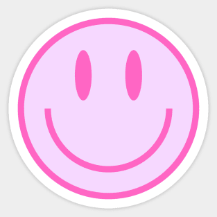 Smiley Face in Pink Sticker